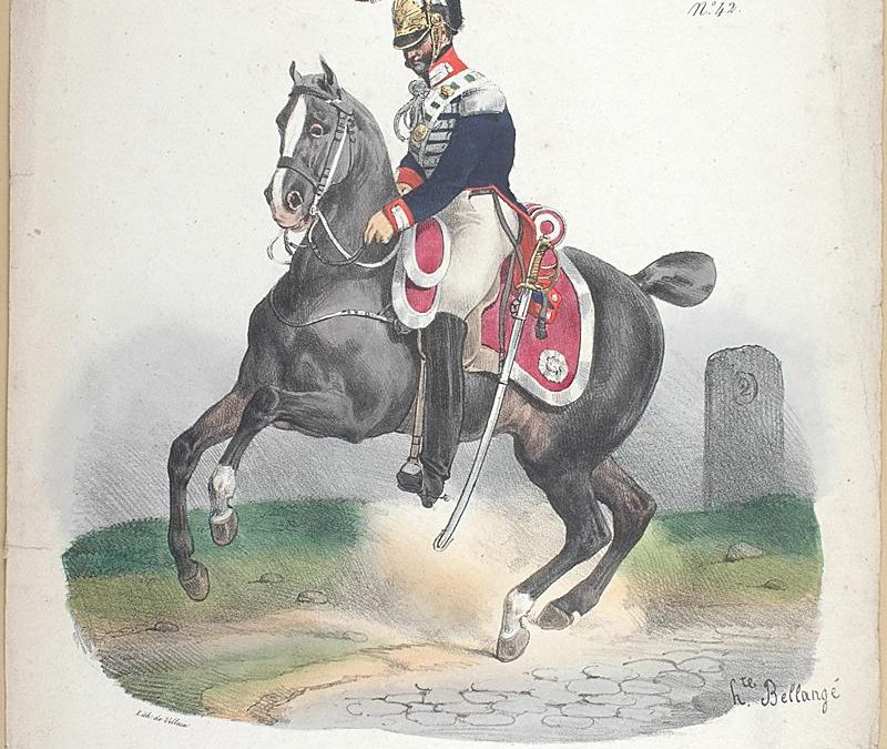 Hippolyte Bellangé, garde du corps du roi de la maison militaire du roi, 1825.